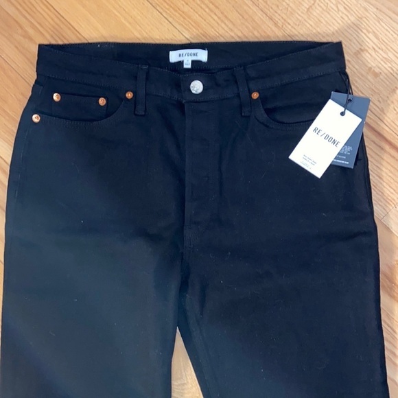 Re/Done 90s High Rise Ankle Crop in Jet Black, size 31, NWT - Picture 7 of 10